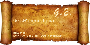 Goldfinger Emma névjegykártya
